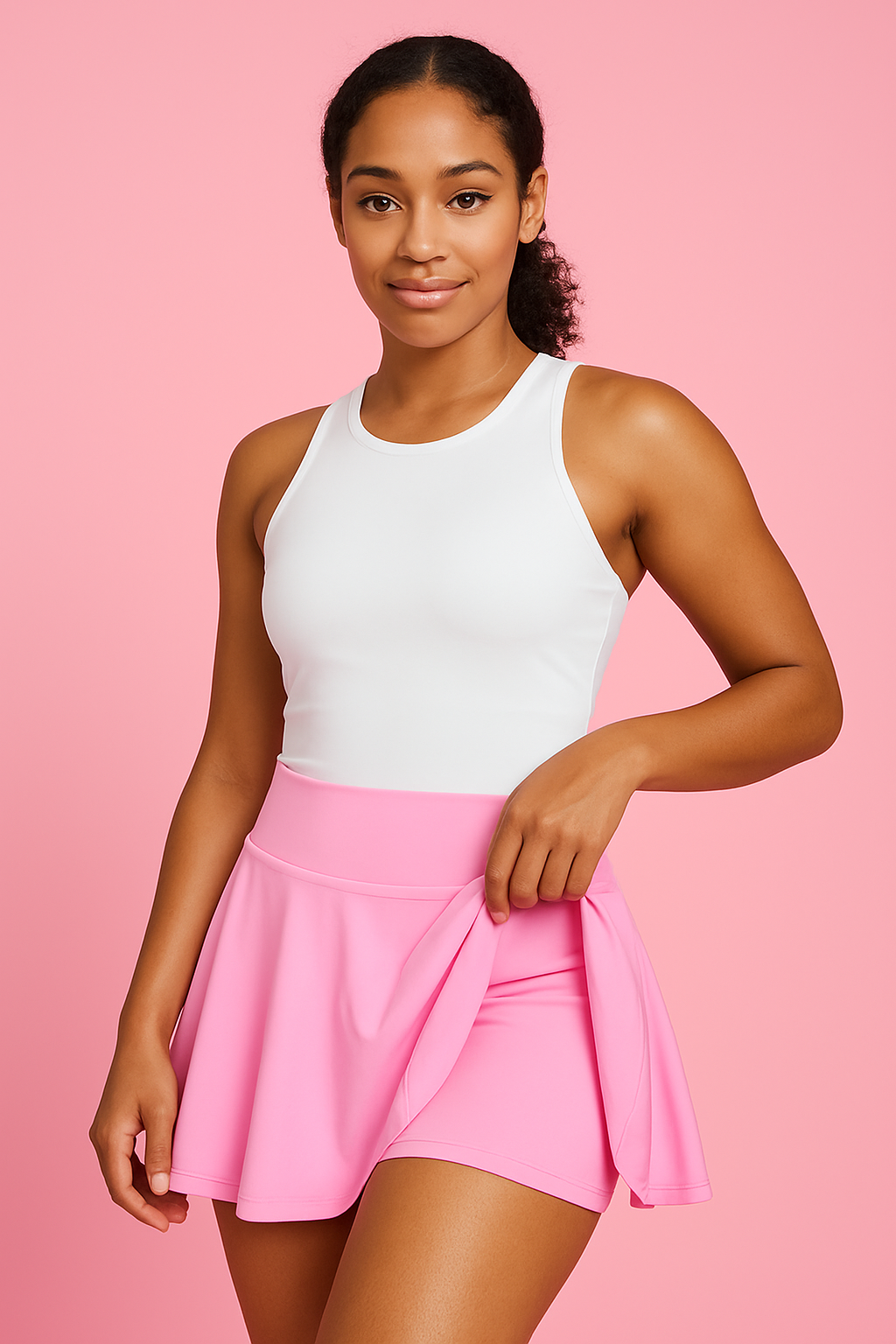 Sportieve Roze Tennisrok met Zak – Dames