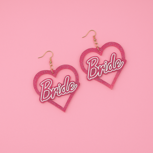 Love & Glitter – Roze Hartoorbellen voor de Bride Squad
