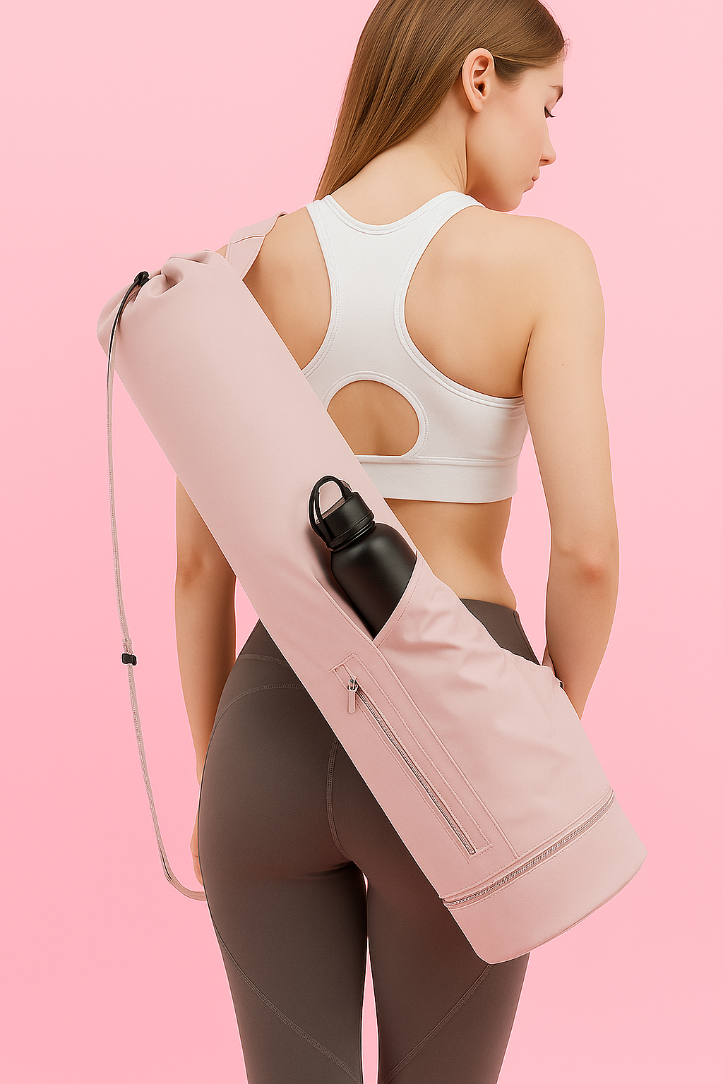 Stijlvolle Roze Yoga Mat Draagtas