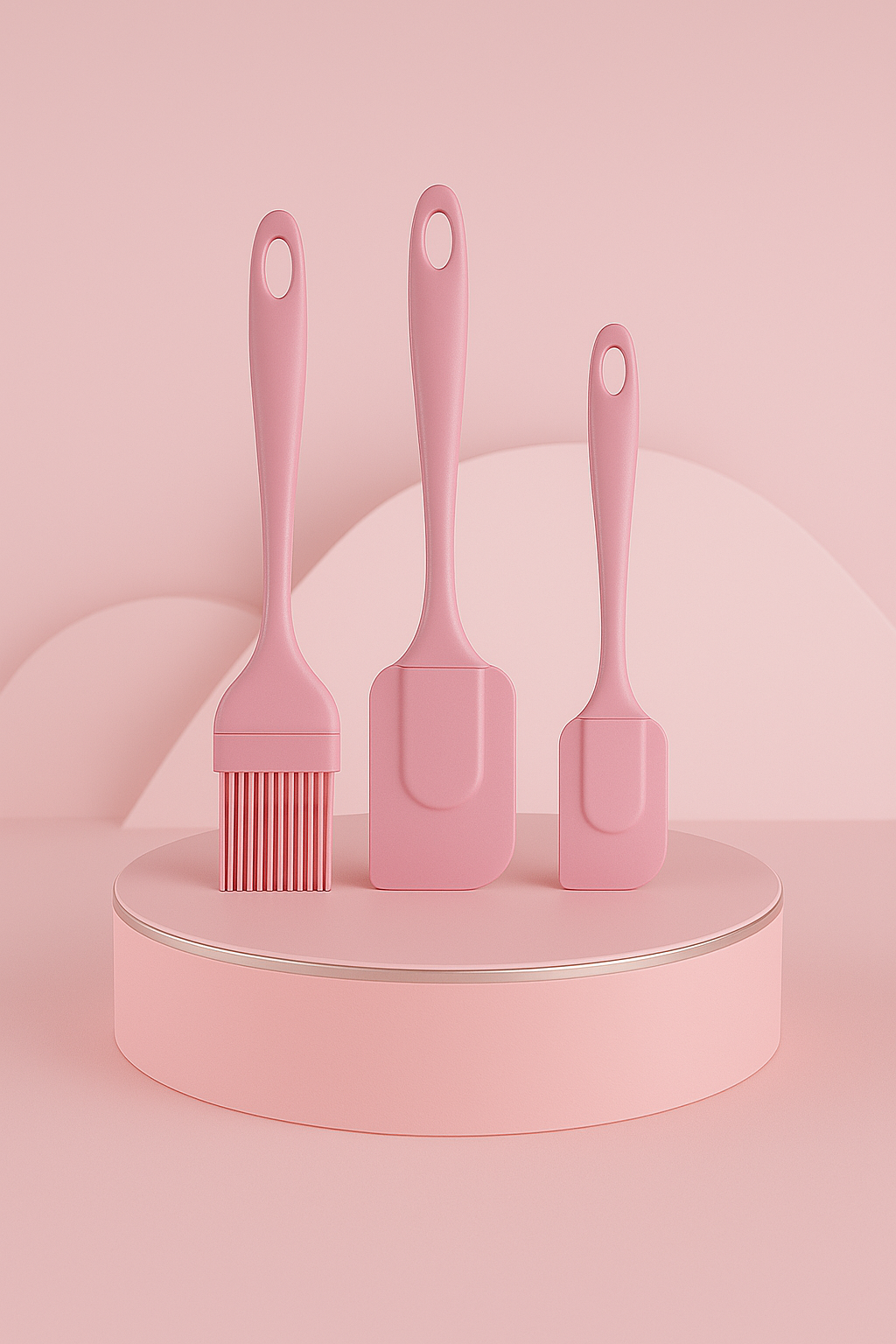 Roze Siliconen Spatelset