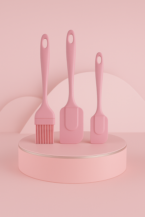 Roze Siliconen Spatelset