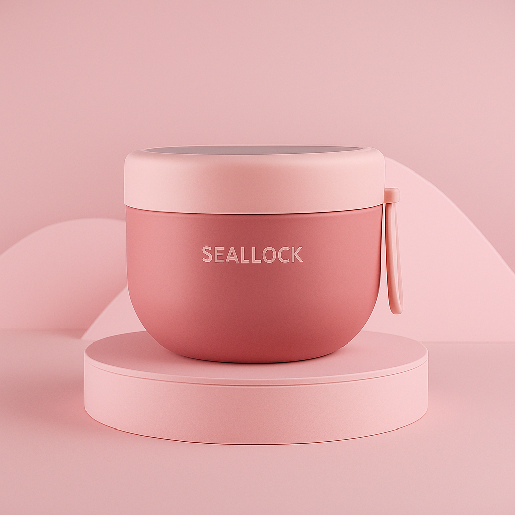 Roze Havercontainer – Ontbijt om mee te nemen, met stijl