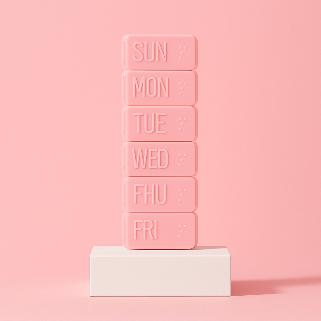 🩷 Roze 7-daagse Pillendoos