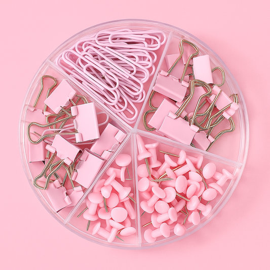 Roze Bureau Essentials Set – Alles-in-één Organizer