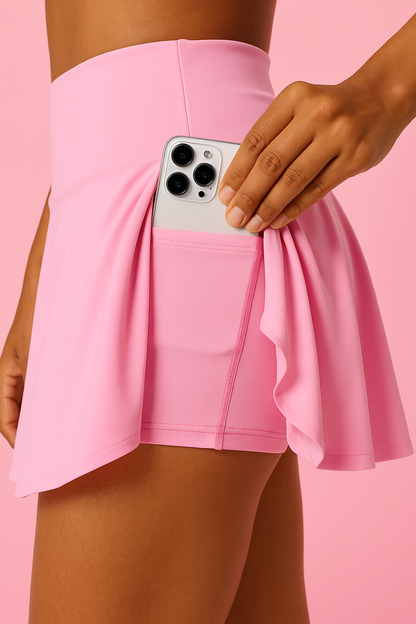 Sportieve Roze Tennisrok met Zak – Dames